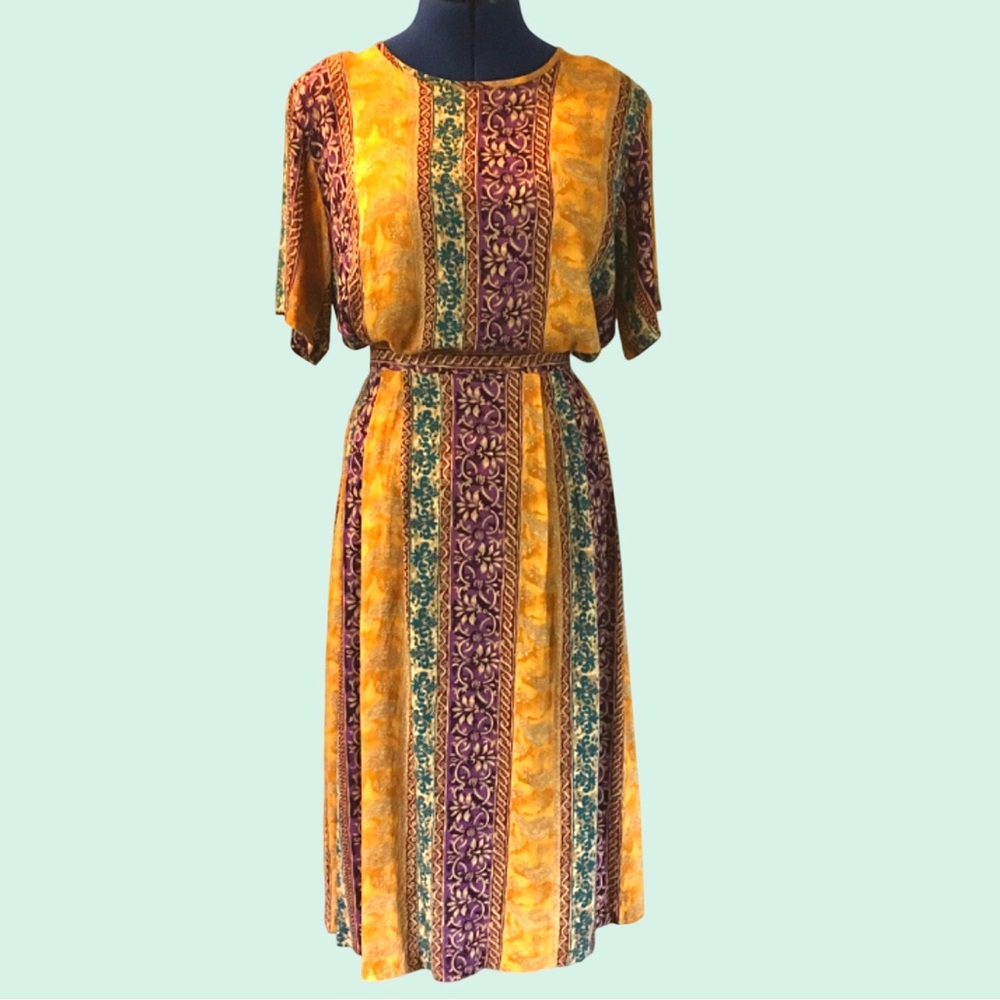 Vintage Sweetbriar Striped and Paisley Two Piece Skirt and Top